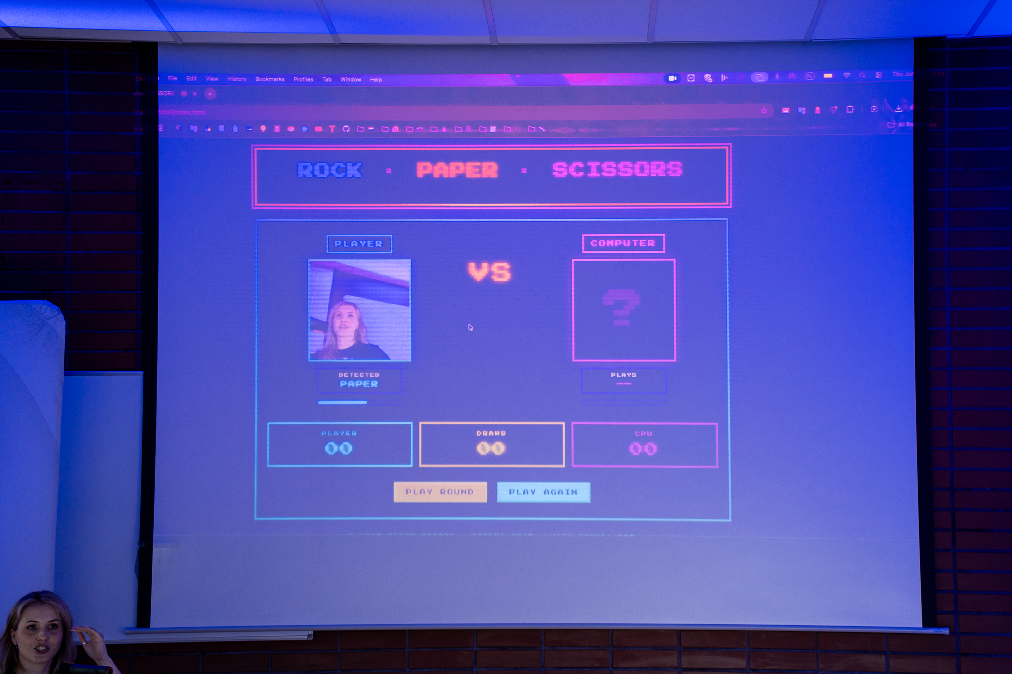 Live demo Emilii Krzemińskiej-Komendy z Google Teachable Machine