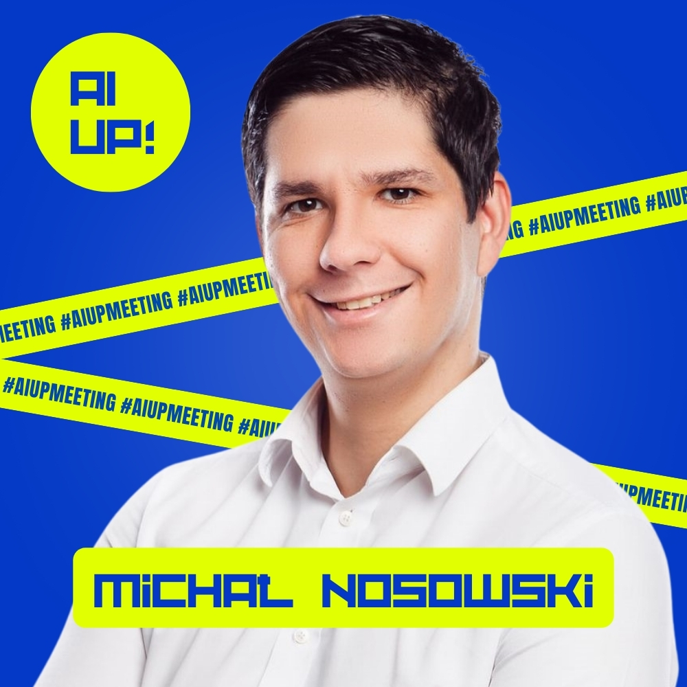 Michał Nosowski na scenie #AIUPMEETING
