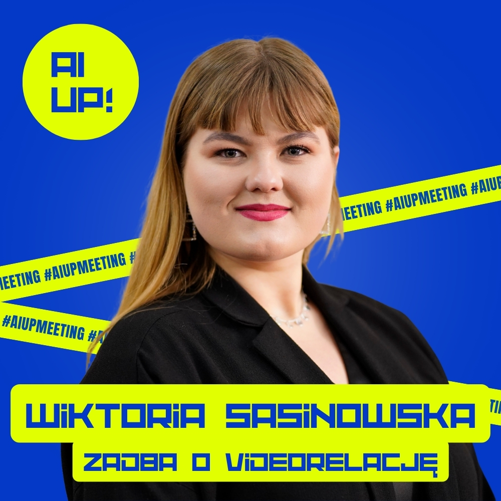 Wiktoria Sasinowska realizująca videorelację z #AIUPMEETING